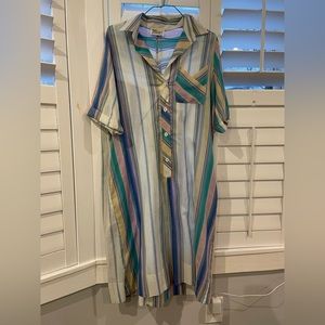 Vintage collared midi dress